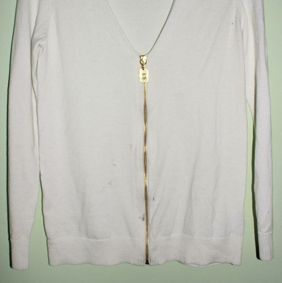 Women Michael Kors Sweater Cardigan Zip-Up Small S - Picture 2 of 6